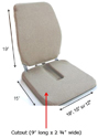 Memory Foam Cutout Sacro-Ease Seat Support