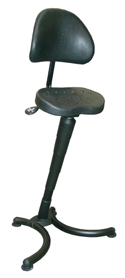 RISON Sit-Stand Leaning Stool with Backrest