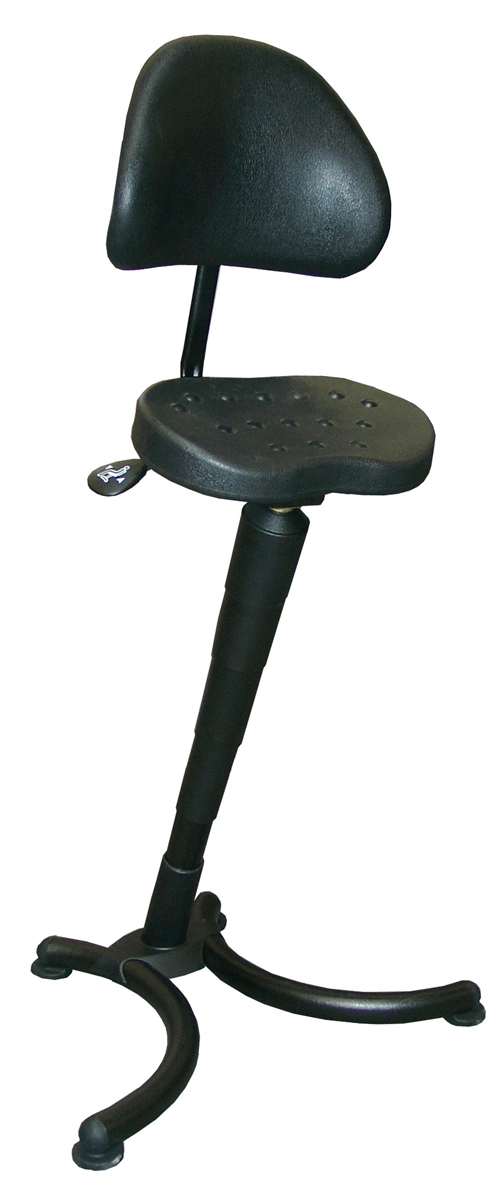 PU foam industrial swivel chair – meychair: with floor glides and
