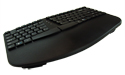 Ergonomic Desktop Keyboard - Negative Inclination Legs Deployed