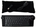 Super Mini Wireless Trackball Keyboard - Keyboard with carry bag and charging cord