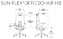 Sunflex OfficeChair HB - Dimensions