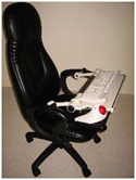 Click to enlarge The WorkComfort Tray: with keyboard and mouse